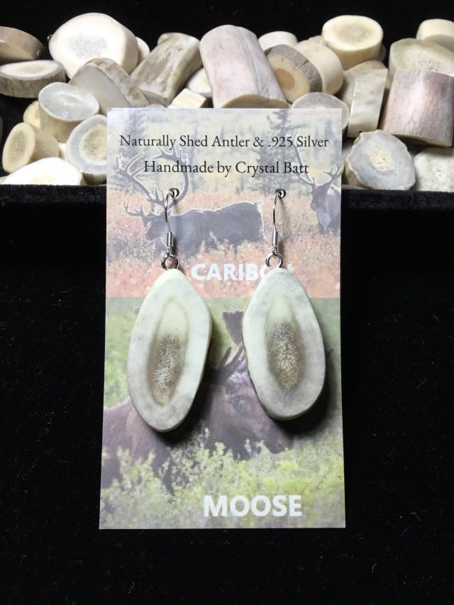 Caribou Antler & .925 Silver Earrings