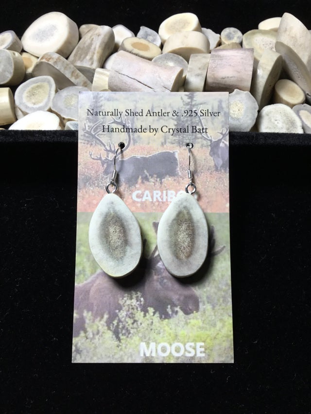 Caribou Antler & .925 Silver Earrings